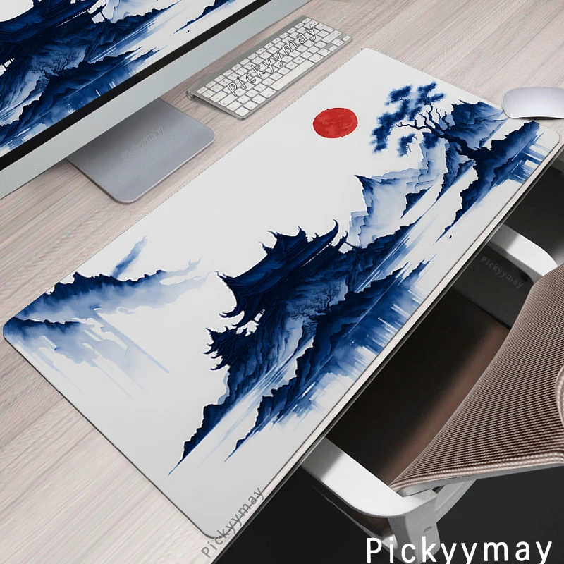 

Landscape Ink Painting Locking Edge Mouse Mats Large Natural Rubber Mouse Pad Mousepads Gamer Mousepad Desk Pads Keyboard Mat