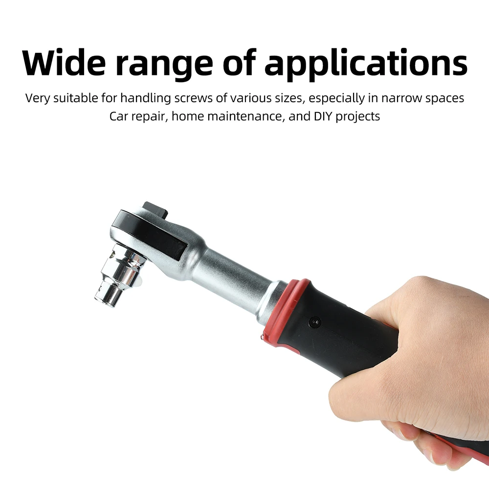 Ratcheting Electric Wrench 3.6V Type-C Rechargeable 1/4 Drive Socket for Automotive Repair Home Maintenance DIY Project