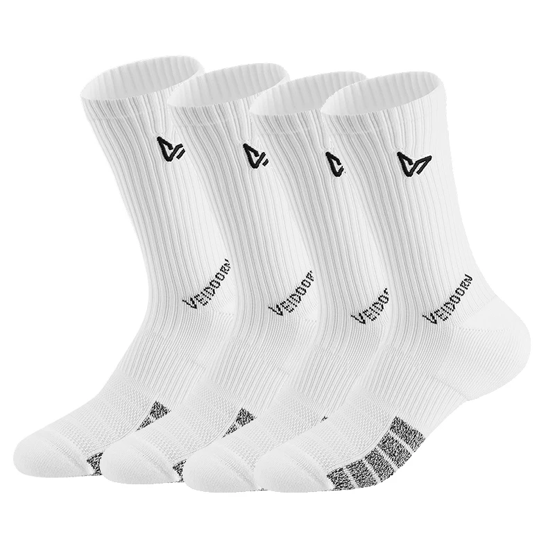 2 Pairs Seamless Sport Socks Combed Cotton High Resilience Long Tube Golf Socks Outdoor Sports Racing Cycling Socks