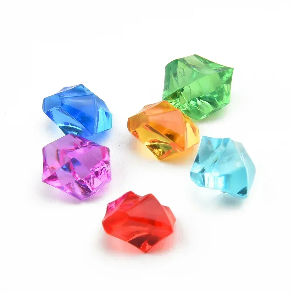 200*Acrylic Stones Plastic Gems Ice Grains Colorful Small Stones Children Jewels Acrylic Gems DIYJewelry Decor colorful stones
