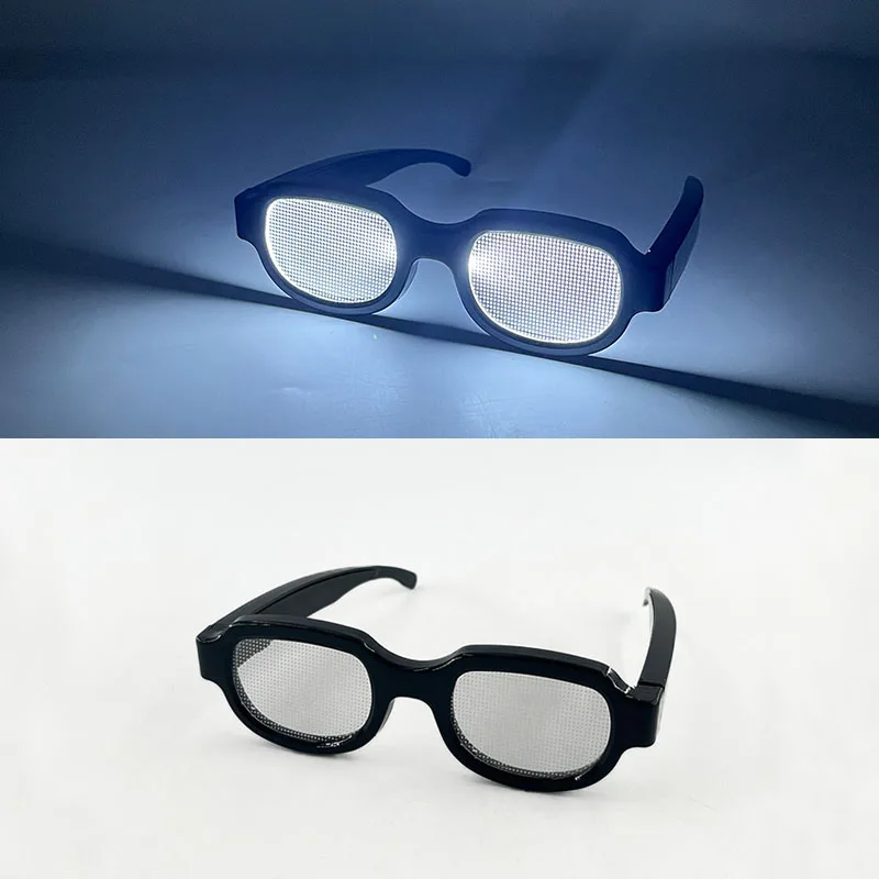LED-Brille Conan Bühnenaufführung Club Cosplay Conan Performance Requisiten Cyberpunk Cartoon leuchtende Brille Anime lustige Brille