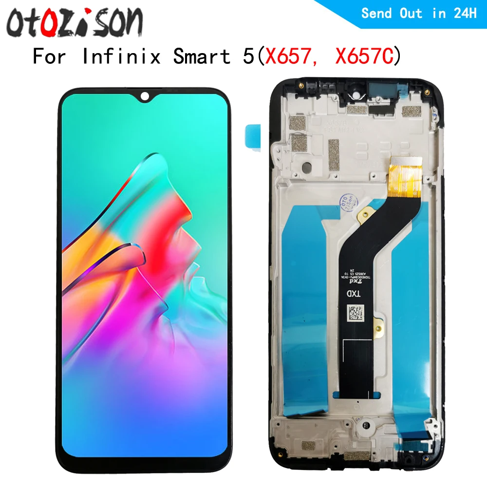 Экран IPS 6,6 дюйма для Infinix Smart 5 X657C X657 ЖК-дисплей, сенсорная панель, экран с дигитайзером и рамкой в сборе для Infinix Smart5