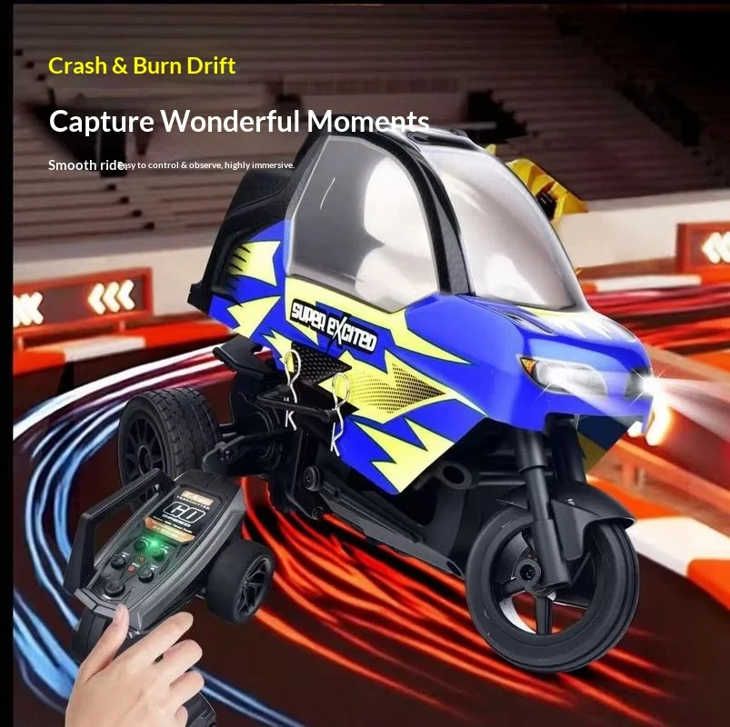 

[In Stock]New Tricycle Remote Control Car 1:8 Professional Rc Off Road Climbing Competition High Speed Drift Tricycle Model Gift