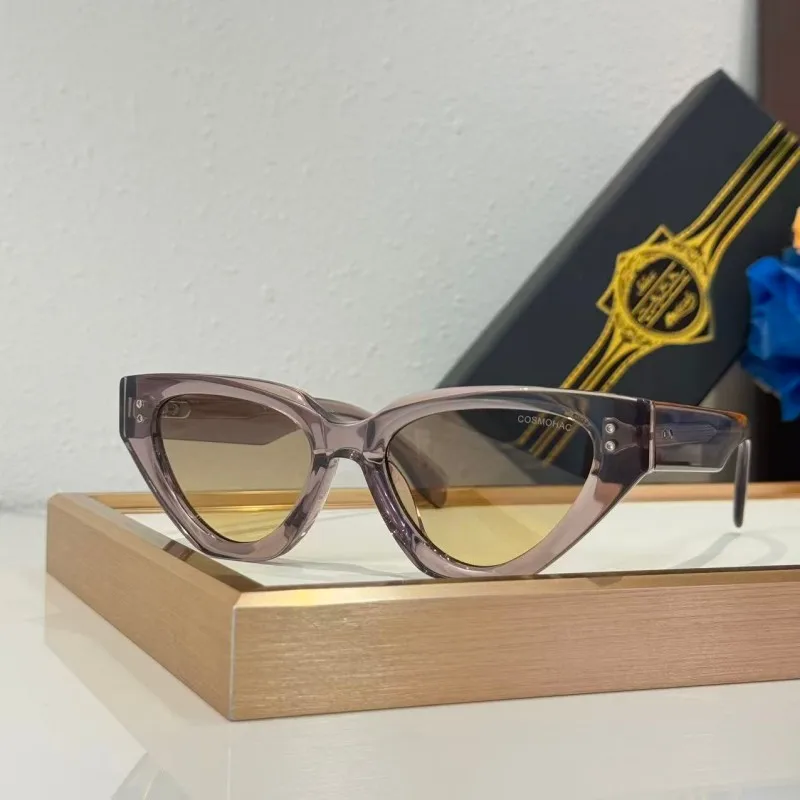 

Дизайнерские солнцезащитные очки для мужчин и женщин, стильные очки в форме кошачьего глаза, ручная работа, ацетатная оправа, защита от ультрафиолета UV400, в коробке.