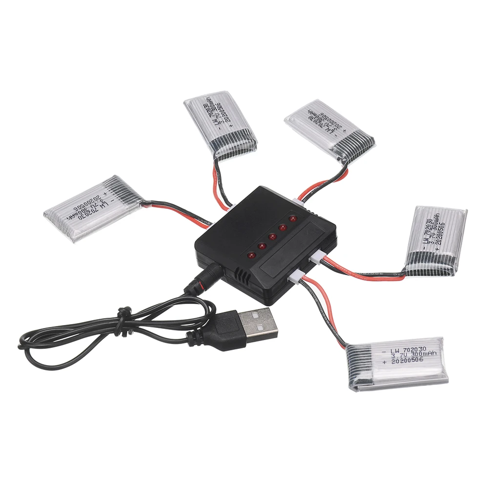 3.7V 300mAH Lipo Battery With Charger For Udi U816 U830 F180 E55 FQ777 FQ17W Hubsan H107 Syma X11C FY530 RC Drone Battery