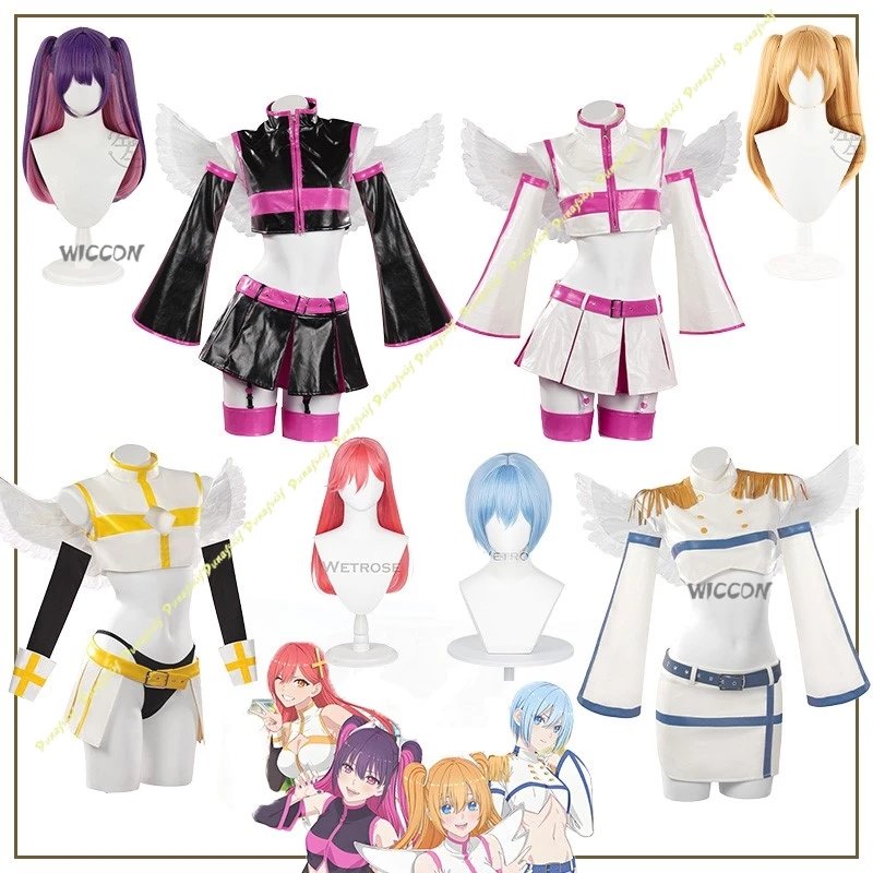 

2.5 Dimensional Seduction Cosplay Costumes Women Girls Wigs MIKARI Sexy Skirt Dress Black Anime Suit Stage Christmas Halloween