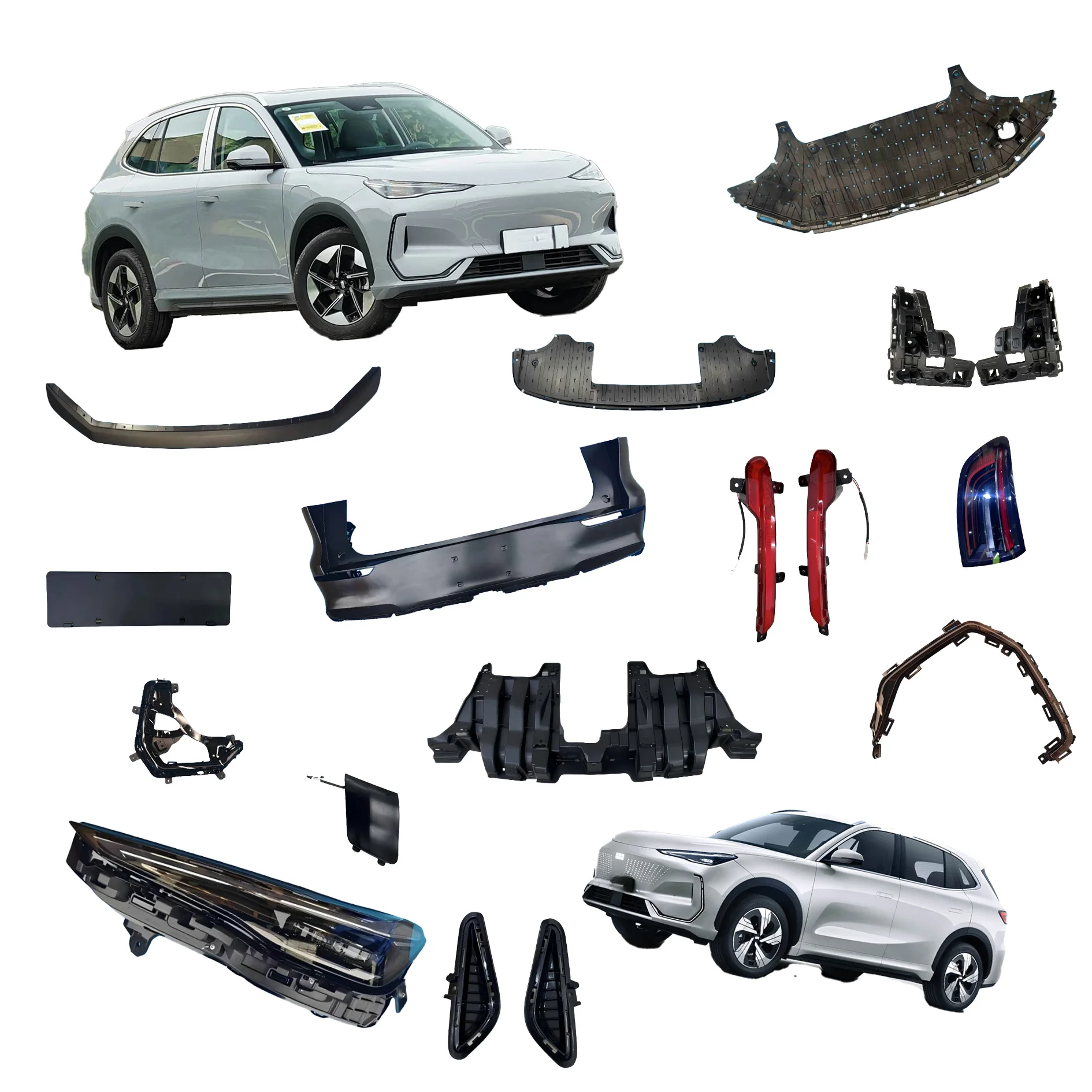 Front Bumper Lower Guard Plate ABS Splash Shield Under Engine Protector For Geely Galaxy E5 6608167047 6608032760