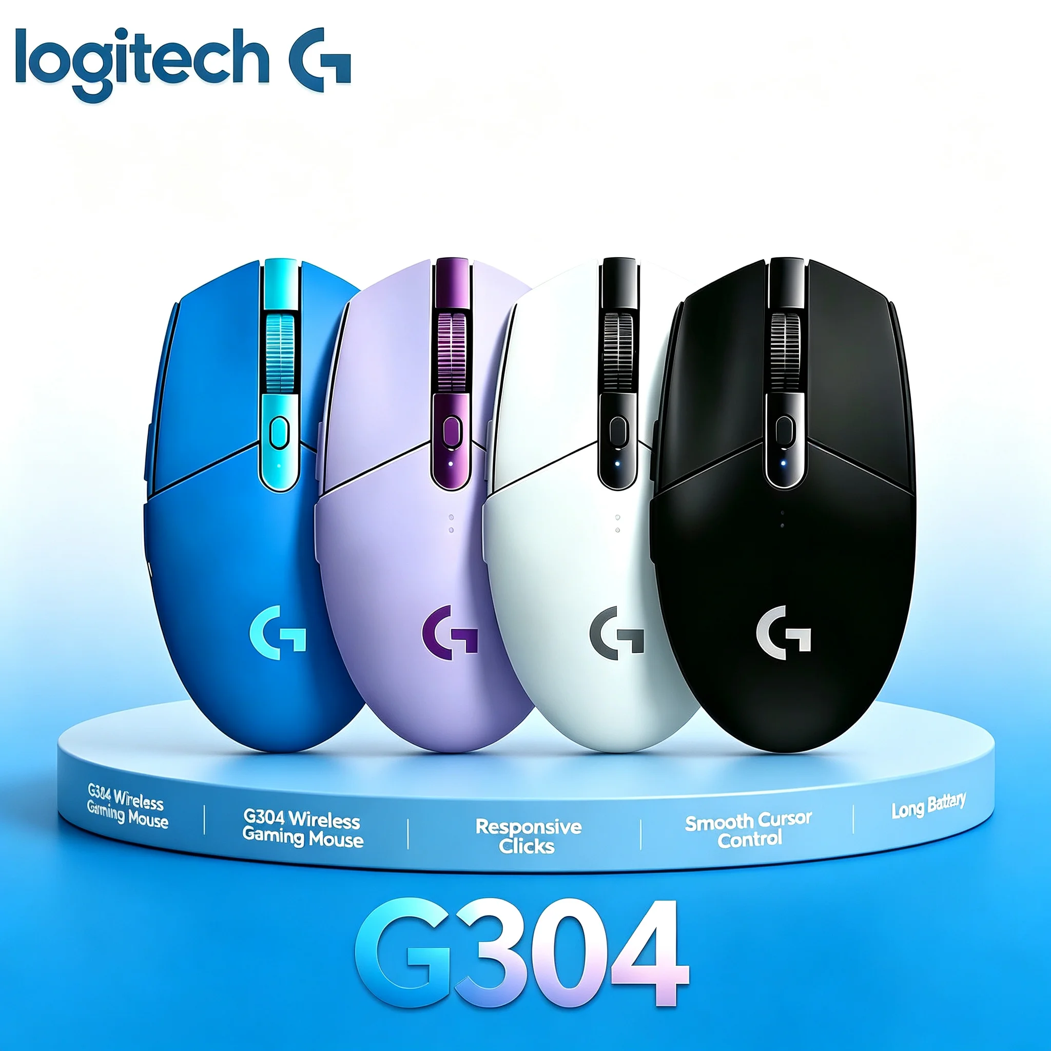 Logitech G304 Wireless Gaming Mouse Lightweight Ergonomic Mice Perfect For E‑sports and Daily Office
