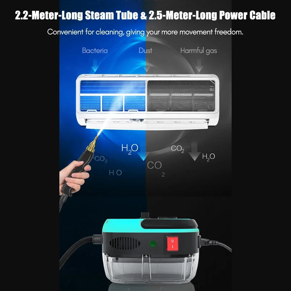 220V High Pressure and Temperature Handhled Steam Cleaner Commercial Household Air Conditioner Kitchen Hood Car Jet Washer New