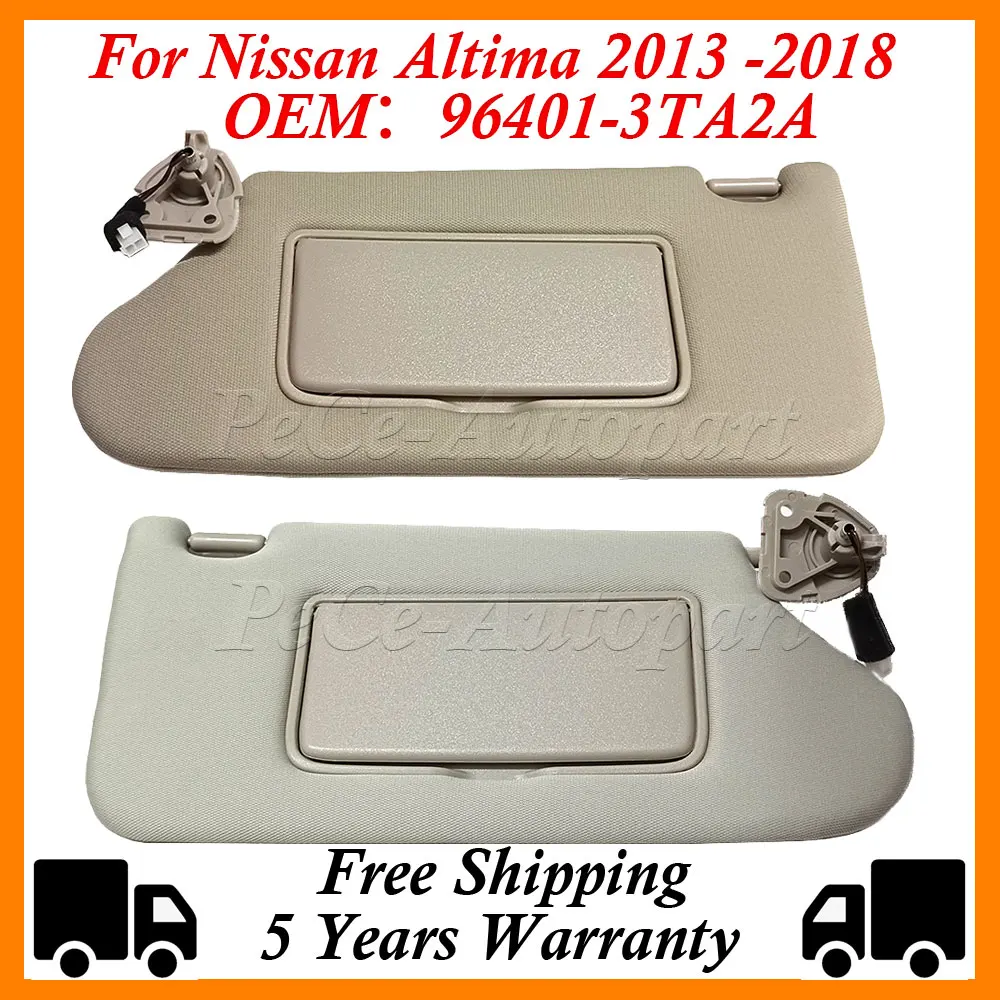 96401-3TA2A 96400-3TA2A Sun Visor with Light For Nissan Altima 2013 2014 2015 2016 2017 2018 Car Replacement Parts