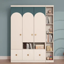 Three-Door Children's Wardrobe Modern Minimalist Home Bedroom Combination Furniture For Girl And Boy Kids Cabinet For Clothes