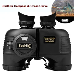 Boshile 7x50 Military Binocular Powerful Marine Telescopic With Compass Rangefinder Fog&Waterproof BAK4 Prism FMC Lens