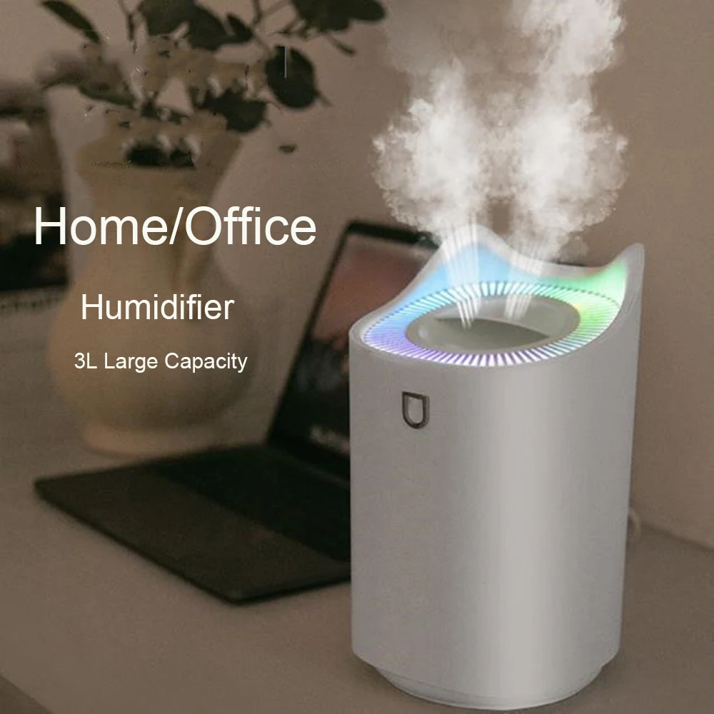 

3L Air Humidifier Large Deffuser Atomizer Ultrasonic Aroma Diffuser Fragrance Essential oils Humificador Mist Maker umidificador