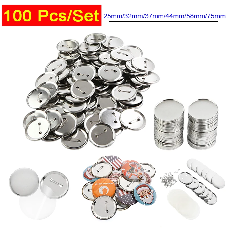 100Pcs Diy Button P…
