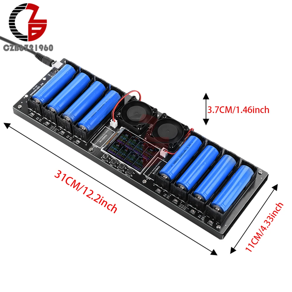 2/4/8 Channels 18650 Lithium Battery Capacity Tester MAh MWh Digital Battery Internal Resistance Tester Power Detector Module