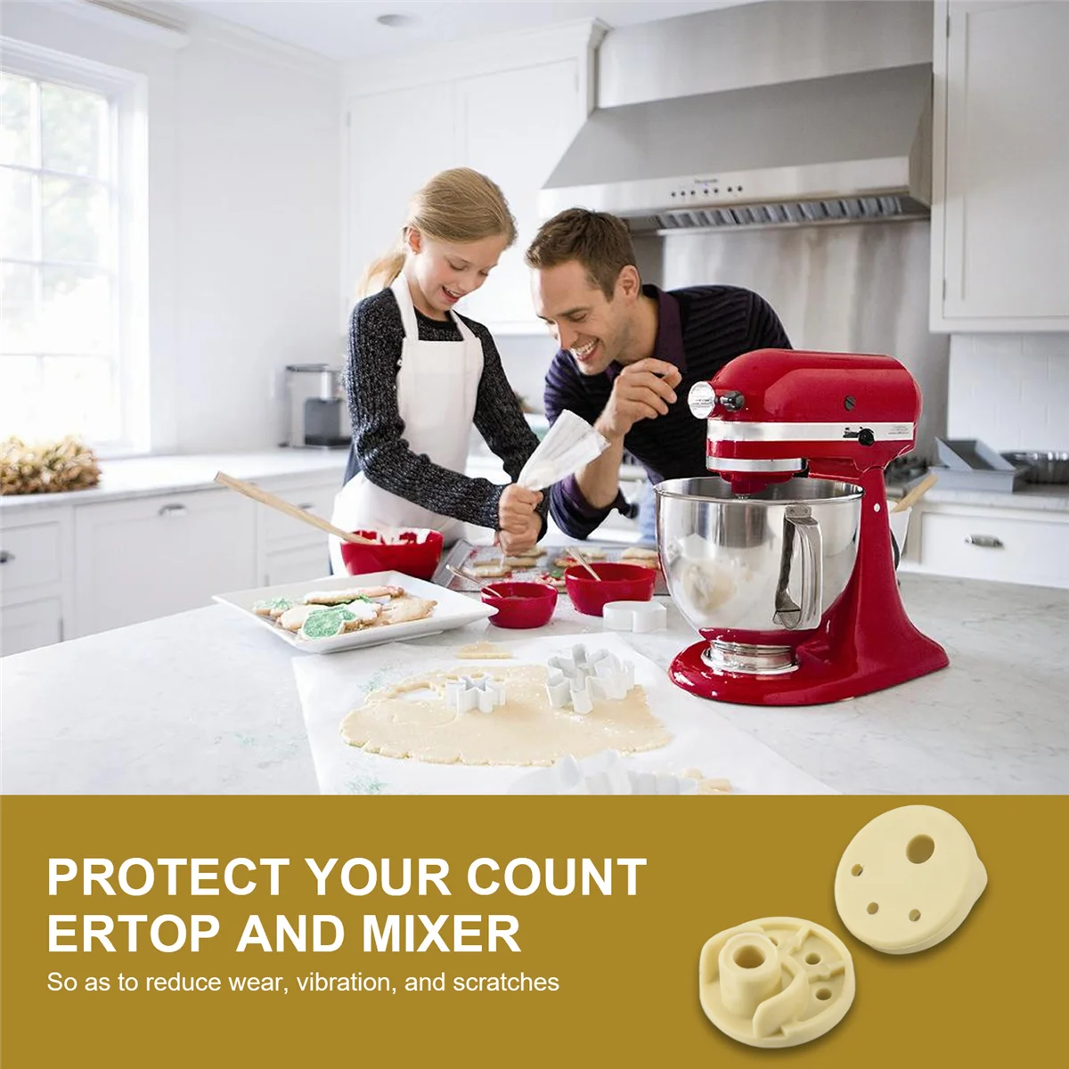 5 Buah Aksesori Mixer Pengganti Tambahan Dudukan Bantalan Bawah Kaki Mixer Kompatibel untuk Mixer KitchenAid 9709707