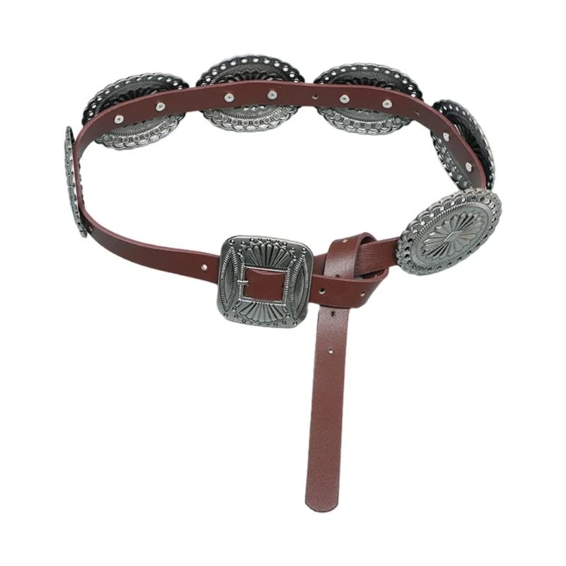 حزام خصر مبتكر للبالغين مع حزام خصر منحوت على شكل زهور قابل للتعديل وأحزمة خصر من البولي يوريثان للنساء حزام جينز عالمي