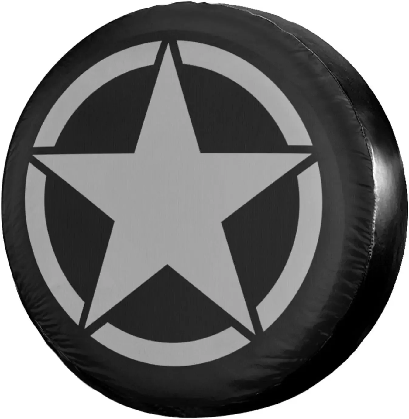 Tactical Star Car Spare Tire Cover Wheel Protectors Water Dustproof Universal Fit for Jeep Trailer RV SUV and Many Vehicle