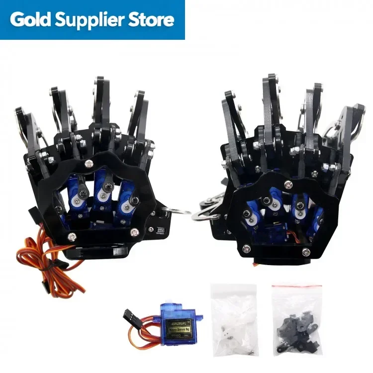 Robot Mechanical Claw r Arm Fie Fingers Right Hand & Left with Seros for DIY Assembled