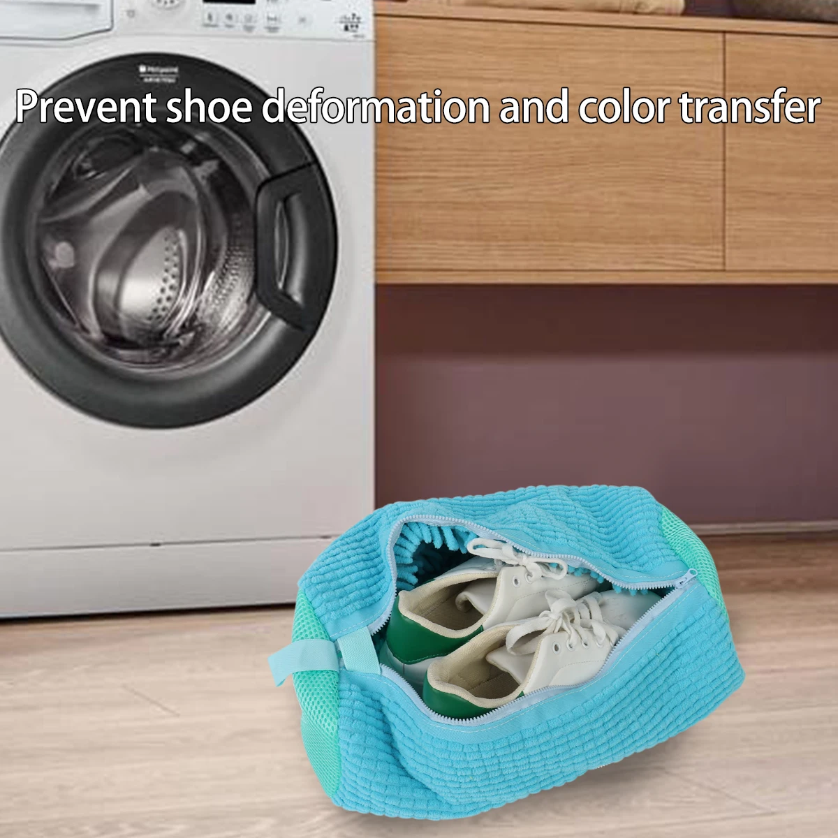 Wash Bag Padded Net Laundry Shoes Protector Fluffy fibers Polyester Washing Shoes Machine Friendly Laundry Bag Drying Bags