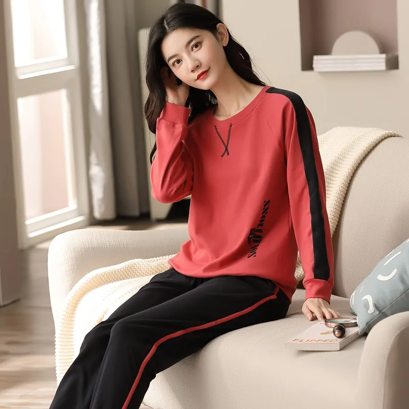 loose-fit-pure-cotton-long-sve-round-ne-spwear-set-for-women-autumn-home-clothes-comfortable-breathable-sp-suit