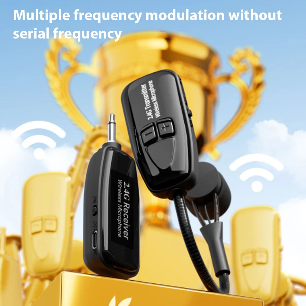 

Sax Microphone UHF Wireless Instruments Sound Wireless Receiver Transmitter 98ft Range for Trumpets Saxophone Orchestral