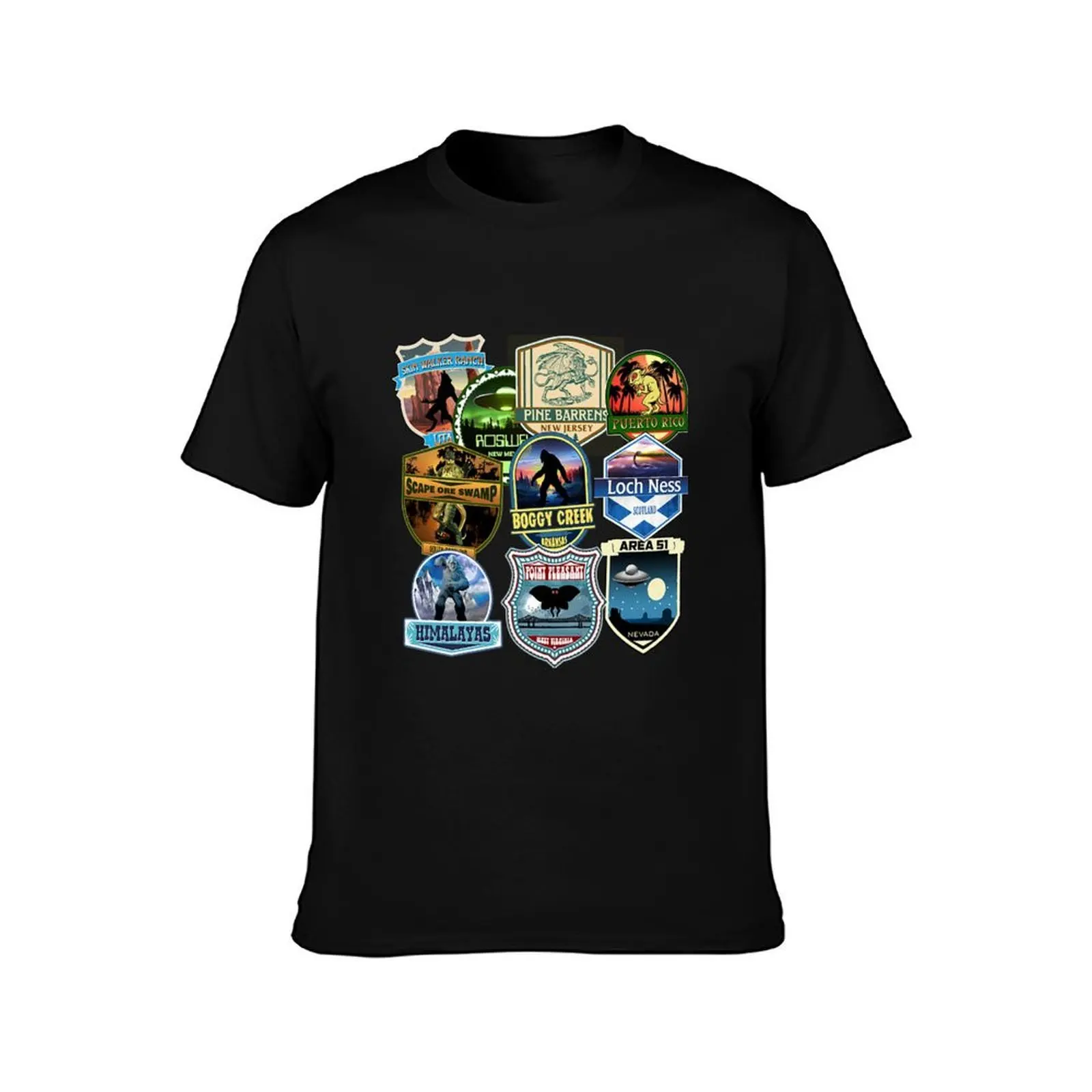 Cryptids T-Shirt Summer Casual Cotton Tee Oversized Streetwear Tops Vintage Graphic Print Loose Fit Short Sleeve
