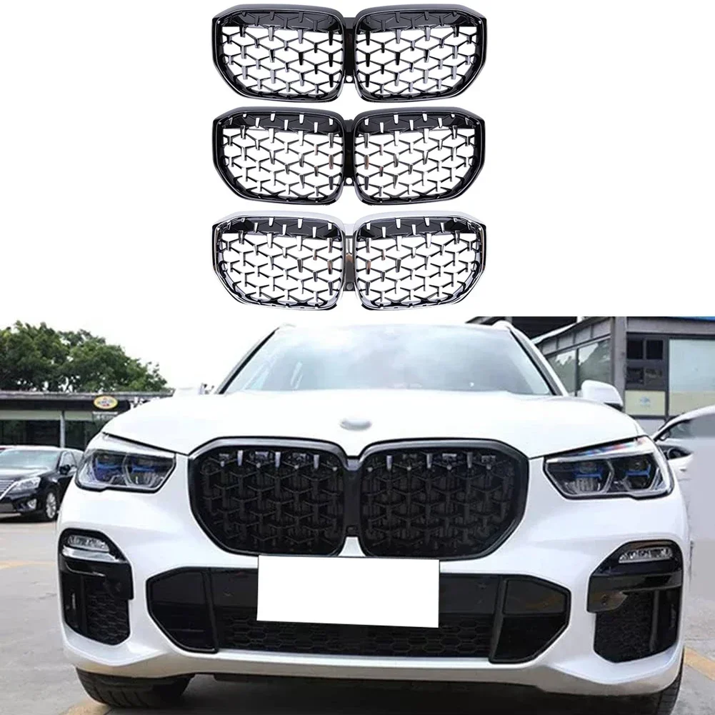 Front Bumper Center Facelift Kidney Grilles Replacement Fit For BMW X5 G05 xDrive 30i 35d 40i  M50i 2018 2019-2022 Diamond Type