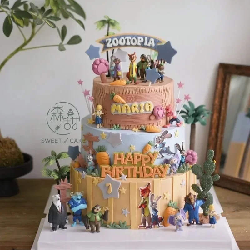 حار 12 قطعة ديزني مذهلة Zootopia الحيوانات ألعاب شخصيات الحركة أرنب جودي هوبس الثعلب نيك وايلد فيلم الاطفال هدية جمع أرقام