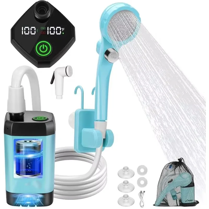 

Portable Electric 4500/6000/7800mAh USB Shower Pump with Digital Display Outdoor Camping Bidet with Shower Head and Hose