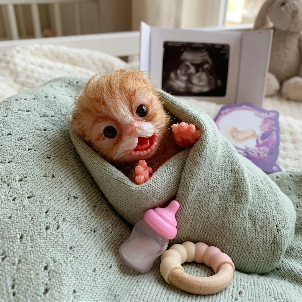 Reborn Baby Doll Silicone Realistic - دمية قطة واقعية مصنوعة بالكامل من