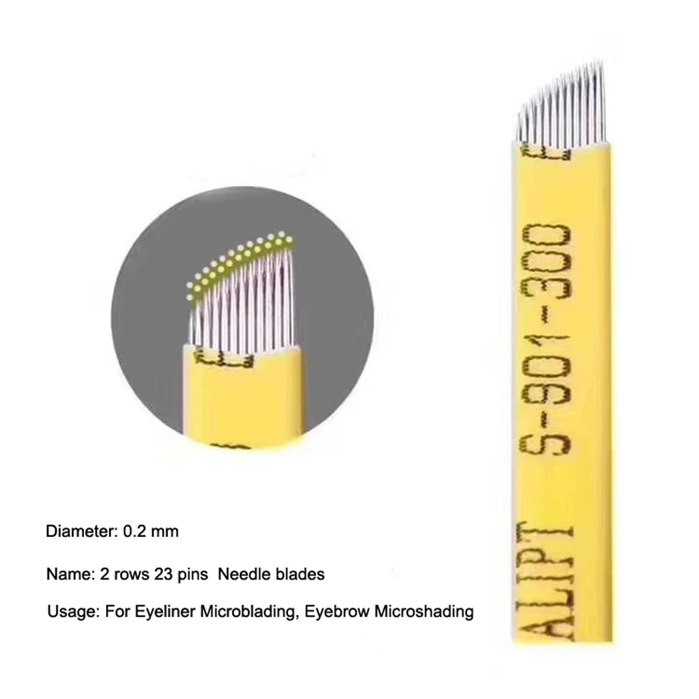 23 Pins Double Rows Microblading Needles for Manual Tattoo Eyeliner & Eyebrow Micro-shading 50pcs/lot