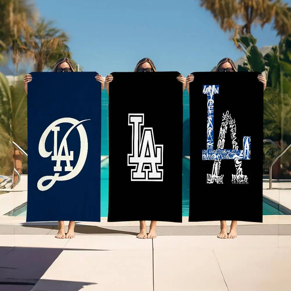 Los A-Angeles D-Dodgers Beach Towel Colorful Bath Towels for Girl Microfiber Quick Dry Custom Sand Free Beach Yoga Spa Gym Pool