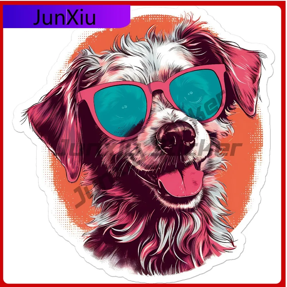 

Dog Sunglasses Mutt Anime Limited Waterproof Stylish Car Decal Decoration Vinyl Laptop Window Bumper Auto Exterior Gift