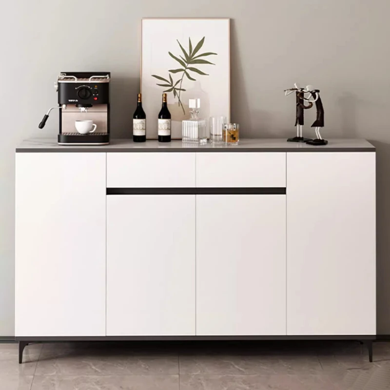 

Modern White Cabinet Hidden Handles Simple Living Room Cabinets Large Luxury Aesthetic Vitrine Salon Meuble Office Furniture