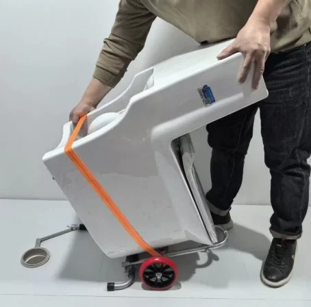 Toilet  Auxiliary Installation Artifact, Positioning and Moving, Folding Portable Labor-saving Trolley, Easy Installation