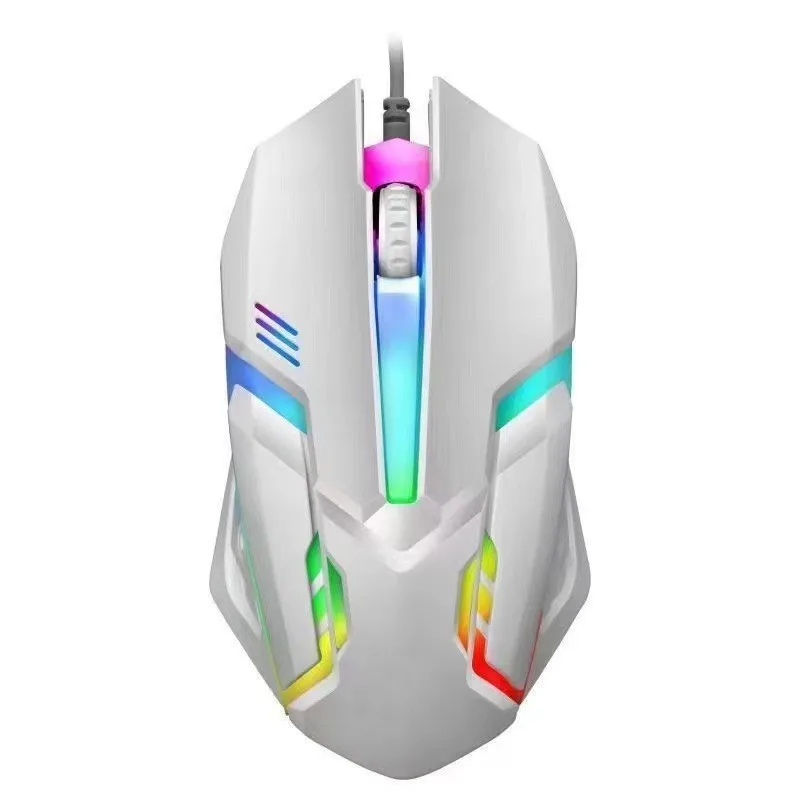 RGB Backlit Wired Mechanical Feel Ergonomic Design Mouse USB LED Gaming Optical Cableado Mouse For PC Computer Laptop Tablet