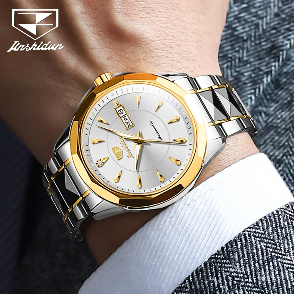 JSDUN Luxury Fashion Watch for Men Original Tungsten Steel Automatic Mechanical Mens Watch High Quality Classic Wrist Watch Men