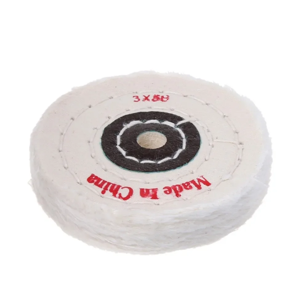Set Of 2 Polishing Wheels 3 Inch Cloth Buffing Pads For Jewelry Metal Hardware Wood Plastic Ceramic And Glass Polishing Tasks