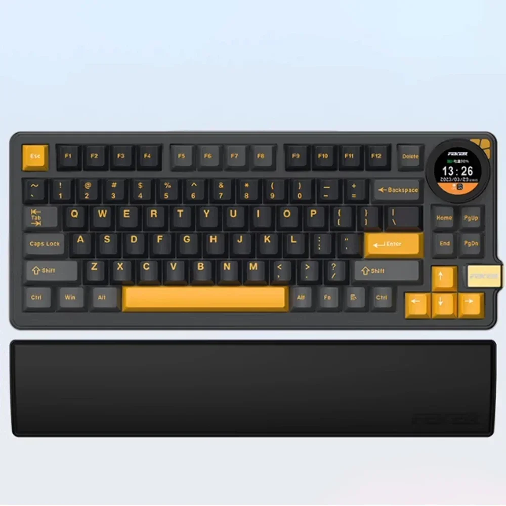 Imagem -02 - Teclado de Jogo Mecânico com Tela Knob 83 Teclas Teclas sem Fio Pbt Rgb Backlight Bluetooth Modos Gamer K75 Feker-k75