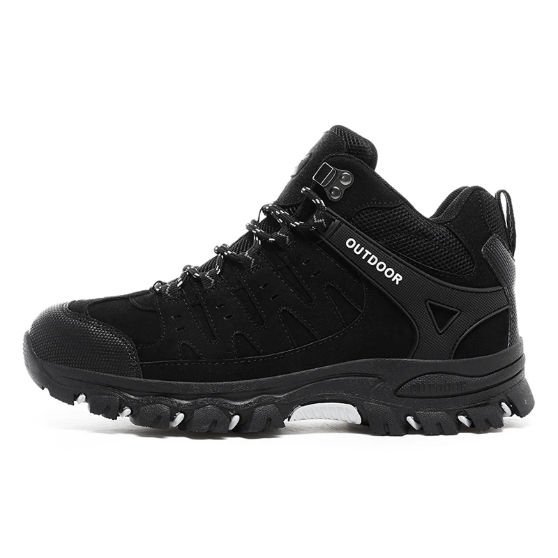 Mens Outdoor Suede Leather Boots For Hiking Trekking Shoes Mountain Climbing Camping Sneakers