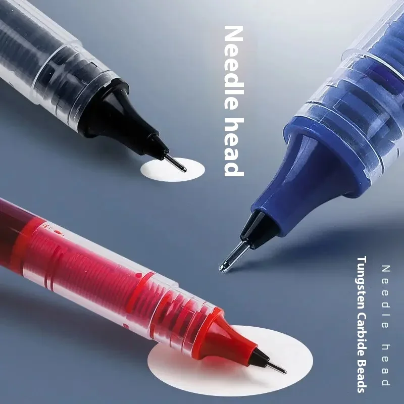 16pcs Direct Liquid Quick Drying Ballpoint Pen-Black/Blue/Red Ink, Suitable for Marking, Painting, Highlighting, Smooth Writing