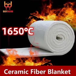 NUEVO 1650 ℃   Manta de fibra cerámica con rodamiento de circonio resistente a altas temperaturas, algodón aislante resistente al fuego, 10mm, 20mm, 30mm