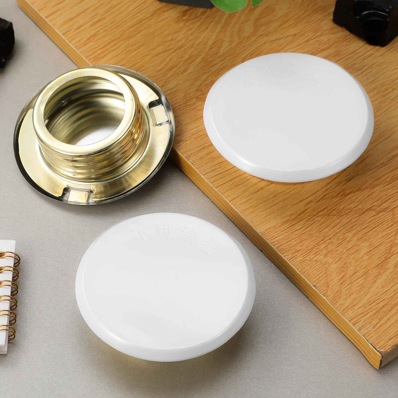 6pcs Head Concealed Guard Covers For Ceiling Durable Iron Ceiling Plates Residential Commercial Use Fire Protection Covers