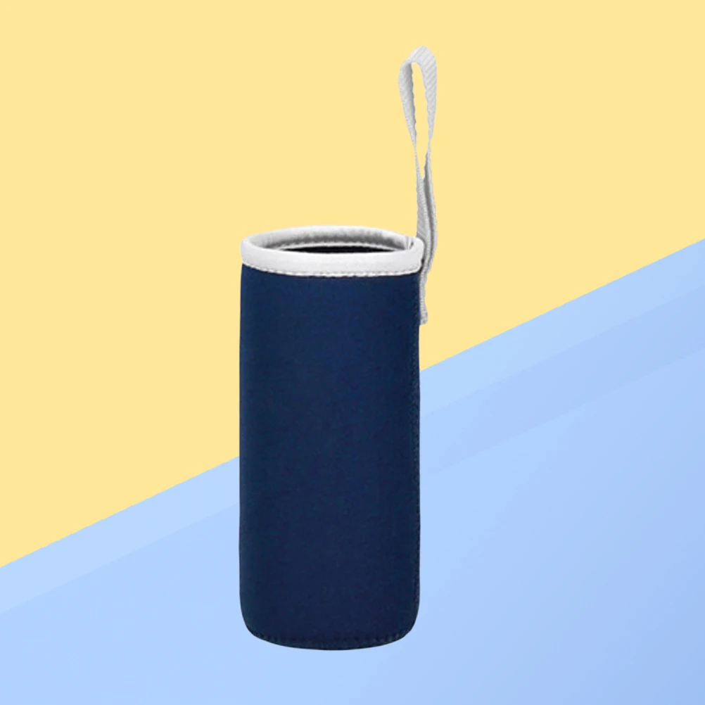 

Portable 550ML Water Bottle Carrier Bag Pouch Cover Insulated Holder Cup Sets Waterproof Lightweight Dustproof Navy Blue