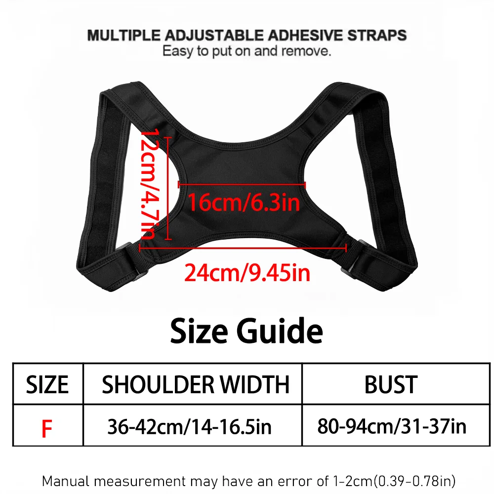 Adjustable Posture Corrector Back Support Belt- Breathable Non-Slip Ergonomic Support for Improved Posture Suitable for Sitting