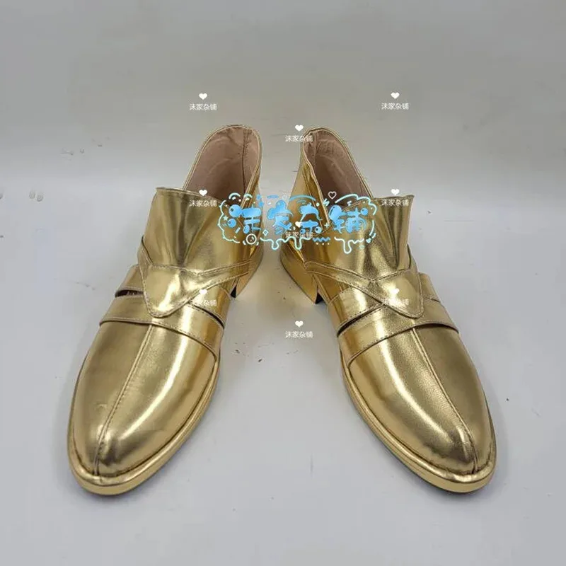 

LQGame Honkai Star Rail Mydei Cosplay Shoes Boots Yellow PU Leather Shoes For Women Men Halloween Carnival Cosplay Costume Props