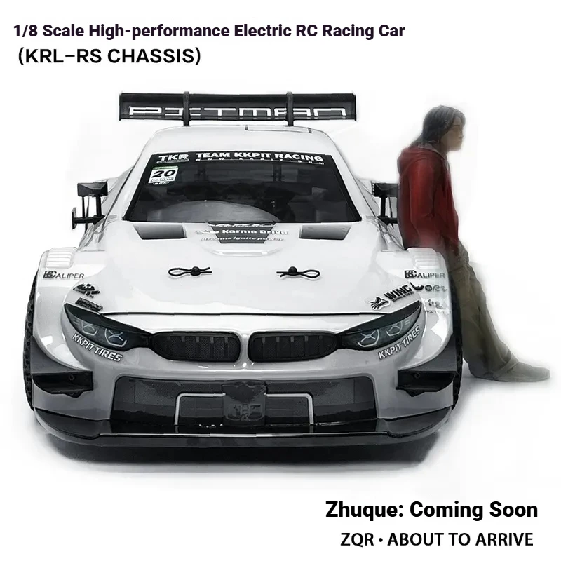 Kkpit 1/8 Remote Control Electric Drift Car Four-Wheel Drive Flatbed Rv Zhuque Zqr Transparent 360mm Krl Rs