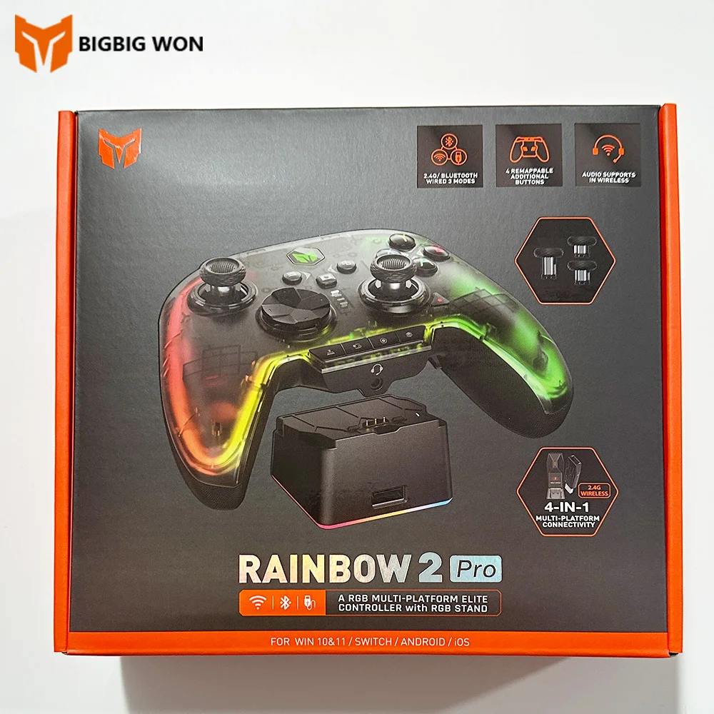 

BIGBIG WON Rainbow2 Pro Elite Gaming Controller BT Wireless Bluetooth Gamepad Charging Base For PC/Nintendo Switch/ANDROID/IOS