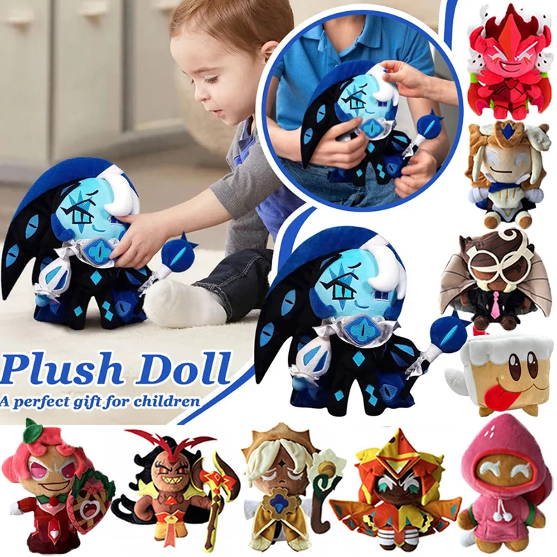 

25cm Cookie Run Kingdom Plush Toy Cookie Shadow Milk Characters Anime Cartoon Stuffed Dolls Plushie Merch Game Christmas Gifts